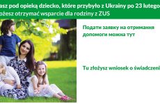 Więcej o: Wsparcie finansowe dla obywateli Ukrainy, którzy mają pod opieką dziecko
