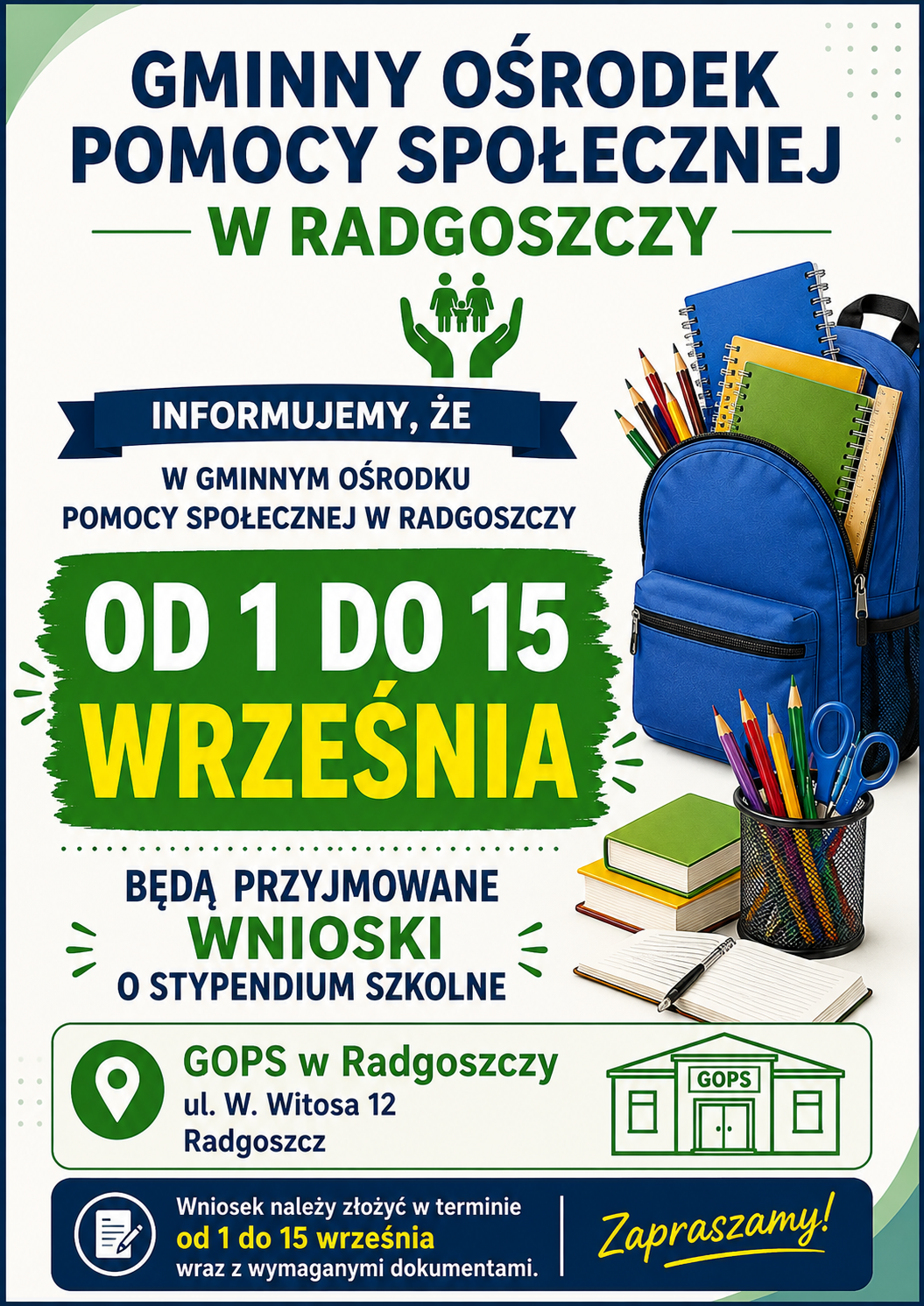 Stypendium szkolne – nabór wniosków